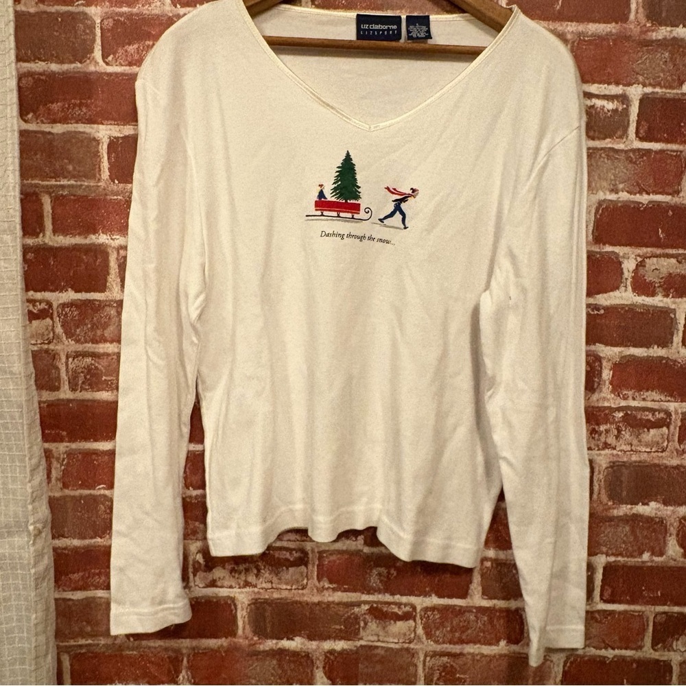 Liz Claiborne White Long Sleeve Shirt